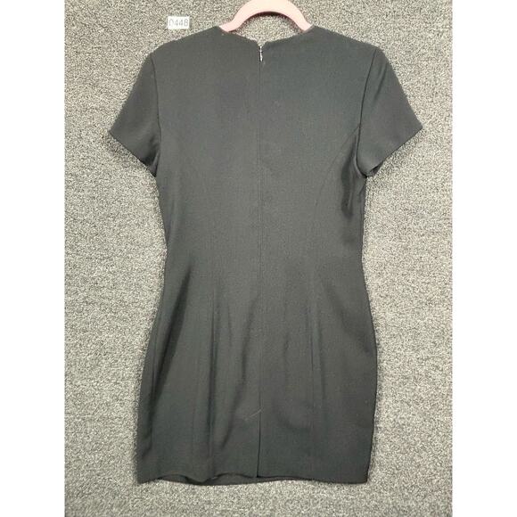 Lena Gabrielle New York Black Short Sleeve Lined Mini Dress A-Line Womens 8 - Picture 2 of 7
